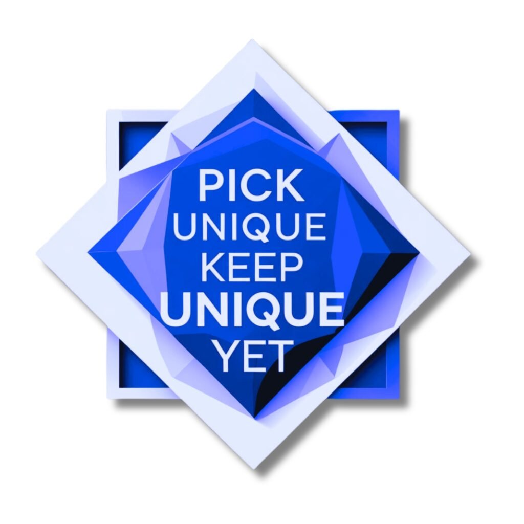 pick unique keep unique yet logo